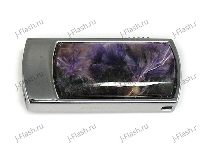 Флешка с камнем чароит: вид сверху