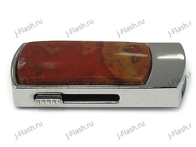 USB диск с яшмой: вид сбоку