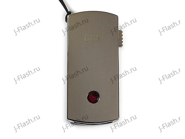 Яшмовый USB flash: обратная сторона, страз Swarovski