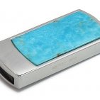 Подарочная USB флешка с бирюзой: общий вид