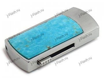 Рекламная флешка с бирюзой: надежный фиксатор