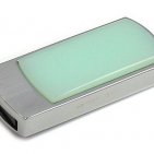 Подарочная USB флешка с хризопразом: общий вид