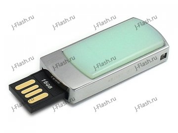 Сувенирная флешка с хризопразом: разъем выдвинут