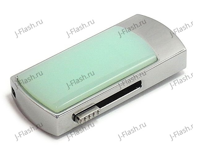 Рекламная флешка с хризопразом: надежный фиксатор