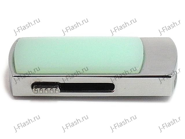 Флешка в хризопразе: вид сбоку