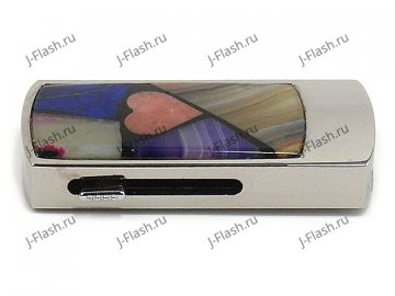 Флешка с мозаикой из камней: вид сбоку